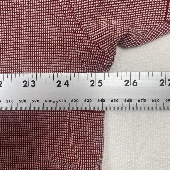 Ahead Authentic Men’s Polo Shirt Burgundy Striped Island Hills Logo Golf Casual - Picture 11 of 13